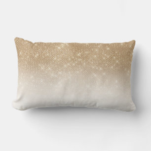 Glamous Guld Glitter Sequin Ombre Gradient Lumbarkudde