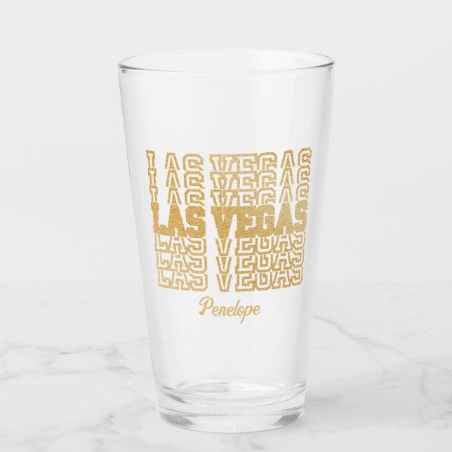 Glamous Guld Las Vegas Bachelorette Party Gift Glaskopp (Framsida)