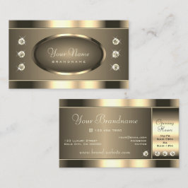 Glamous Guld med ljusreflekterande mousserande dia Visitkort