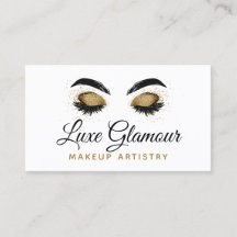 Glamous Guld Öga Lash Makeup Artist Beauty Pub