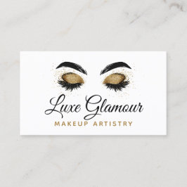 Glamous Guld Öga Lash Makeup Artist Beauty Pub Visitkort