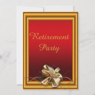 Glamous Guld Ram och Faux Bow Pension Party Inbjudningar