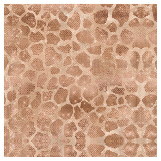 Glamous Guld Sparkly Glitter Sequins Giraffe Tyg (Närbild)