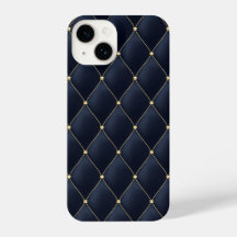 Glamous Guld Stud Navy Quilted Mönster