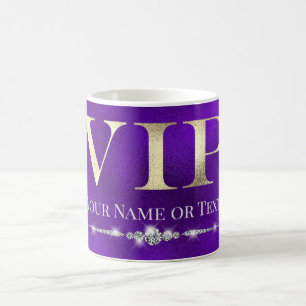 Glamous Guld VIP på Lila Kaffemugg
