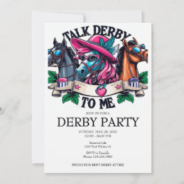 Glamous häst Talk Derby to Me Party Inbjudningar