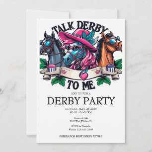 Glamous häst Talk Derby to Me Party Inbjudningar