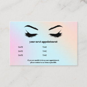 Glamous Holography Browbar Eyelash Luxury Visitkort