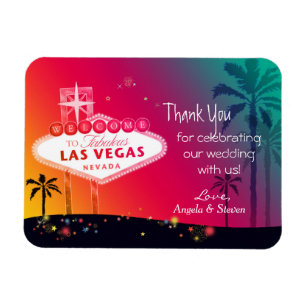 Glamous Las Vegas Bröllop Tack Magnet