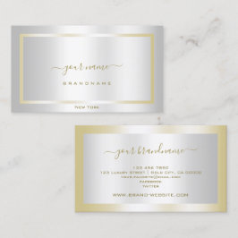 Glamous Light Silver och Guld Decent Shimmering Visitkort