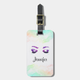 Glamous Lila Öga & Brows Watercolor Bagagebricka