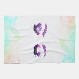 Glamous Lila Öga & Brows Watercolor Kökshandduk