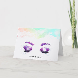 Glamous Lila Öga & Brows Watercolor Kort