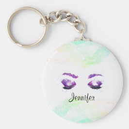 Glamous Lila Öga & Brows Watercolor Nyckelring