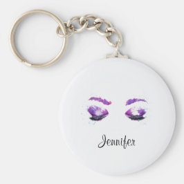 Glamous Lila Öga & Brows Watercolor Nyckelring