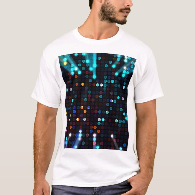 Glamous Ljus: Abstrakt Mode Tapet T Shirt (Framsida)