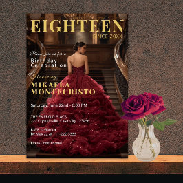 Glamous Magazine Stil 18:e födelsedagen Inbjudningar