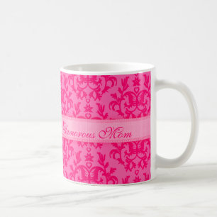 Glamous Mamma-dammen shock rosa mugg