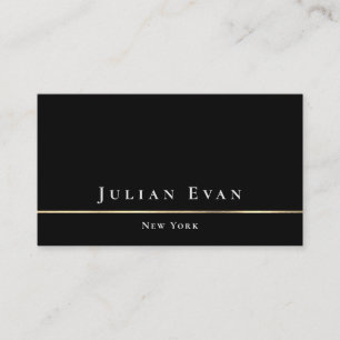 Glamous Minimalistic Elegant Black and Guld Visitkort