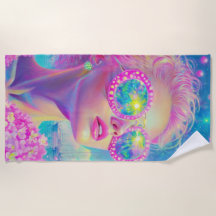 Glamous Neon Woman med mousserande glasögon