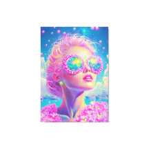 Glamous Neon Woman med mousserande glasögon