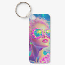 Glamous Neon Woman med mousserande glasögon
