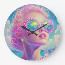 Glamous Neon Woman med mousserande glasögon