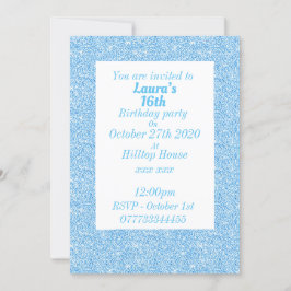 Glamous personlig födelsedagsfest inbjudan