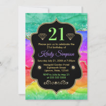 Glamous Rainbow Alcohol Bläck Agate Birthday