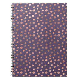 Glamous Ro Gold Foil and Lavender Art Dots Anteckningsbok
