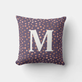 Glamous Ro Gold Foil and Lavender Art Dots Kudde