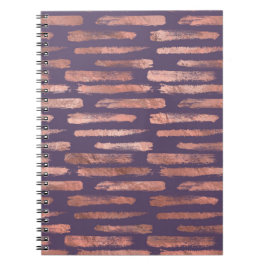 Glamous Ro Gold Foil och Lavender Brushstrokes Anteckningsbok