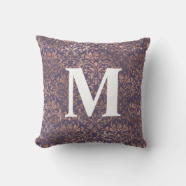 Glamous Ro Gold Foil och Lavender Damask Kudde