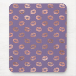 Glamous Ro Gold Foil och Lavender Läppar Musmatta