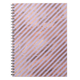 Glamous Ro Gold Foil och Lavender Rand Anteckningsbok