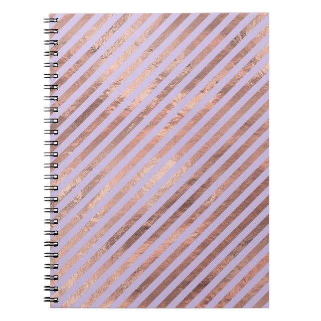 Glamous Ro Gold Foil och Lavender Rand Anteckningsbok (Framsidan)