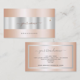 Glamous Ro Guld och Silver med Faux Diamond Visitkort