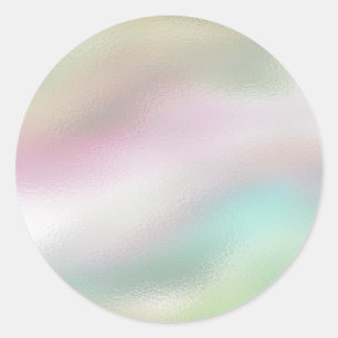 Glamous Romantic iridescent pearl holograc C Runt Klistermärke