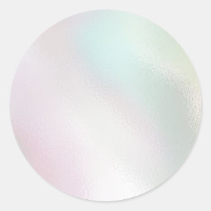 Glamous Romantic iridescent pearl holografik Runt Klistermärke