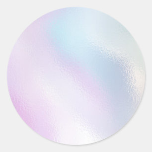 Glamous Romantic iridescent pearl holografik Runt Klistermärke