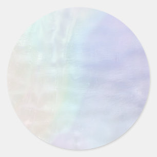 Glamous Romantic iridescent pearl holografik Runt Klistermärke