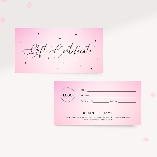 Glamous Rosa Gnistra Business Gift-certifikat (Skapare uppladdad)
