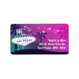Glamous Rosa Las Vegas Bröllop Adress Adressetikett