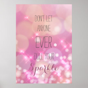 Glamous Rosa Sparkles Motivational Poster