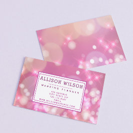 Glamous Rosa Sparkles Visitkort