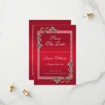 Glamous Ruby Red Gems & Glitter Birthday