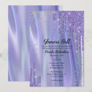 Glamous Silke och Glitter look Sweet sixteen Invi Inbjudningar