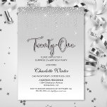 Glamous Silver Diamonds Surprise 21:a födelsedagen Inbjudningar<br><div class="desc">Ordna din 21:a födelsedag med firande och inbjudan och nära och kära med den glamorösa silver diamanterna födelsedagsfest inbjudan.</div>