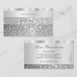 Glamous Silver mousserande Glitter Diamonds Luxury Visitkort