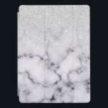 Glamous Silver White Glitter Marble Gradient iPad Pro Skydd<br><div class="desc">Den här eleganten och den här perfekten för trendig och snyggt på modet. Den har en faux-tryckt silver glatt glitter-ombre-gradient ovanpå en svart och vit marmorbakgrund mönster. Det är glamoröst, chic, lyxigt, modernt och klassigt. ***VIKTIG DESIGN-ANMÄRKNING: Om du vill ha en begäran från anpassad design, t.ex. matchande produktbegäranden, färg-ändringar, placeringsändringar...</div>